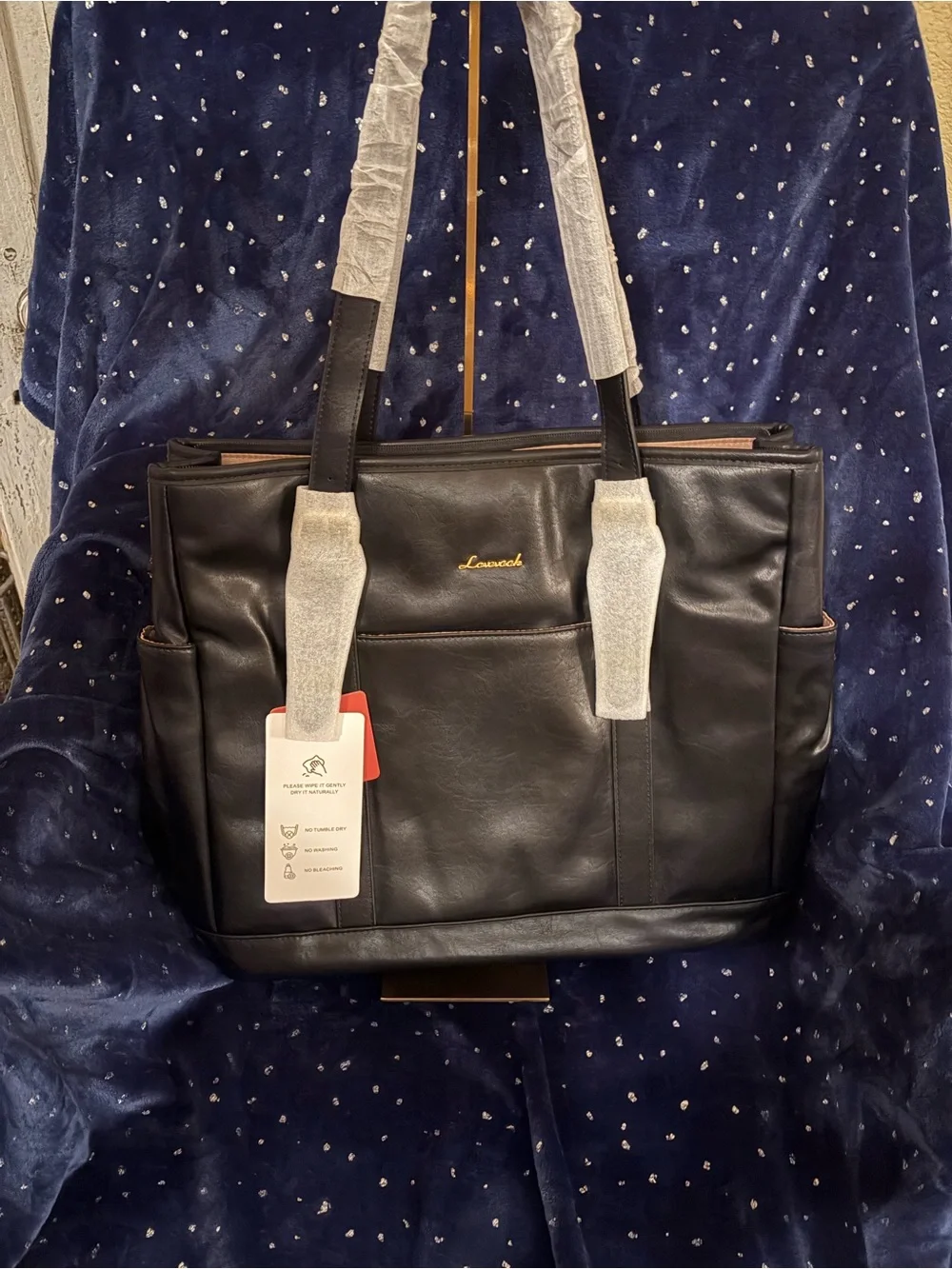 Laptop Tote bag. Buttery Soft PU Leather(Vegan leather)